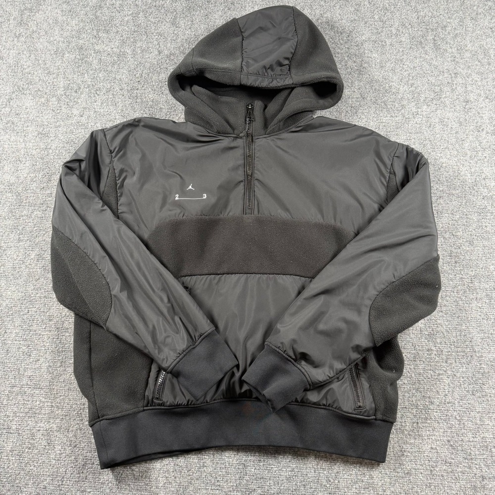 Jordan 23 Engineered Pullover Hoodie Mens Large Black Mixed Media DV1591-010